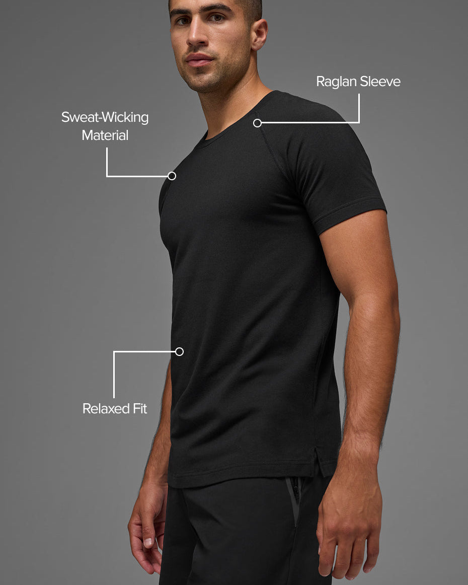 ALO Vapor Crewneck Short Sleeve - Black