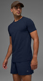 ALO Vapor Crewneck Short Sleeve - Navy