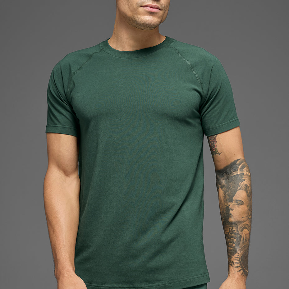 ALO Vapor Crewneck Short Sleeve - Clover Green
