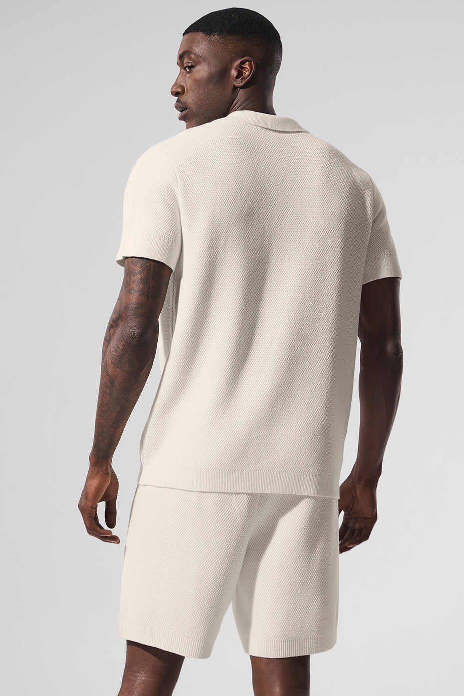 Sports Club Sweater Knit Polo - Ivory