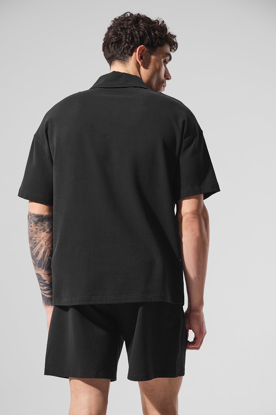 Double Take Short Sleeve Polo - Black