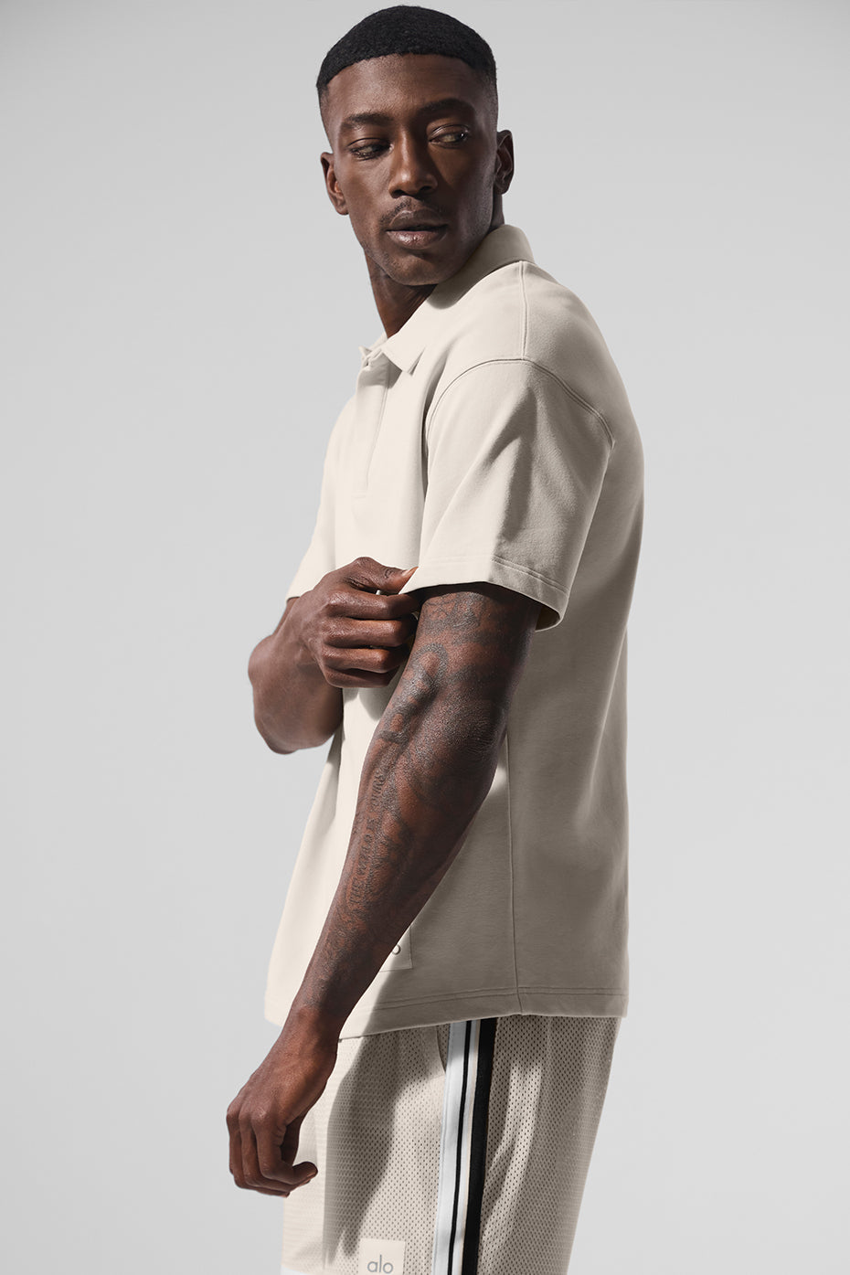 Double Take Short Sleeve Polo - Bone