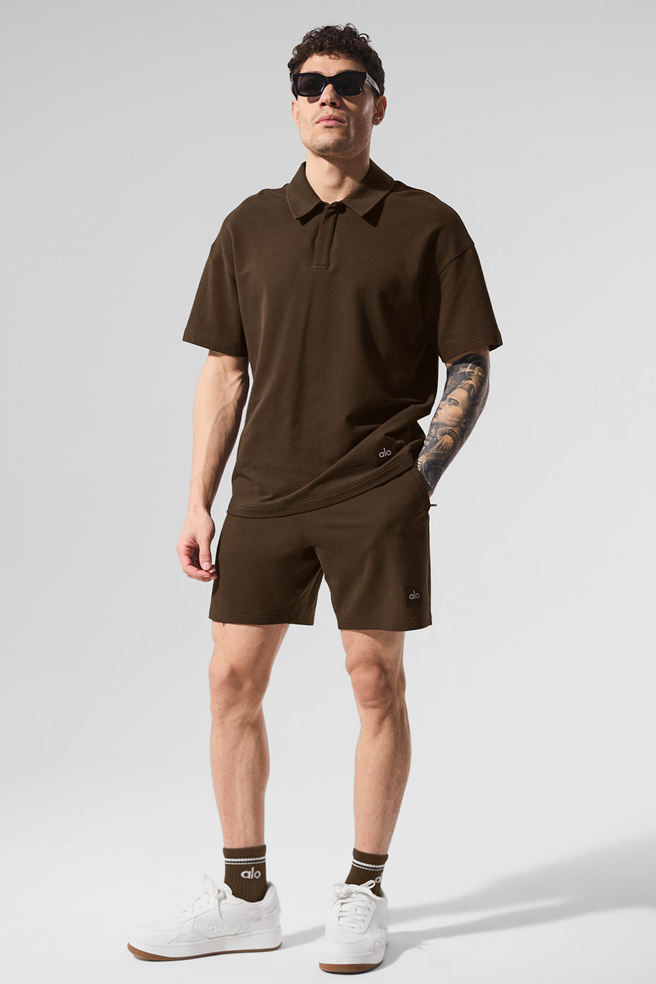 Double Take Short Sleeve Polo - Espresso