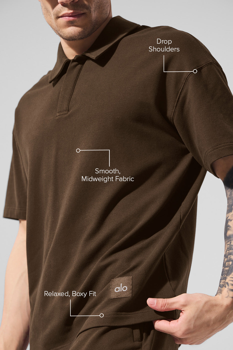 Double Take Short Sleeve Polo - Espresso