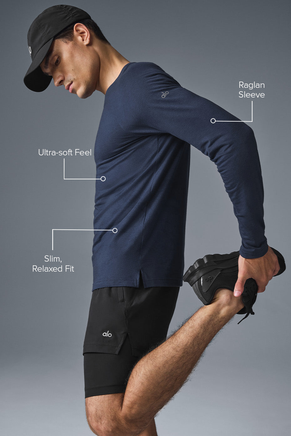 Triumph Long Sleeve Tee - Navy