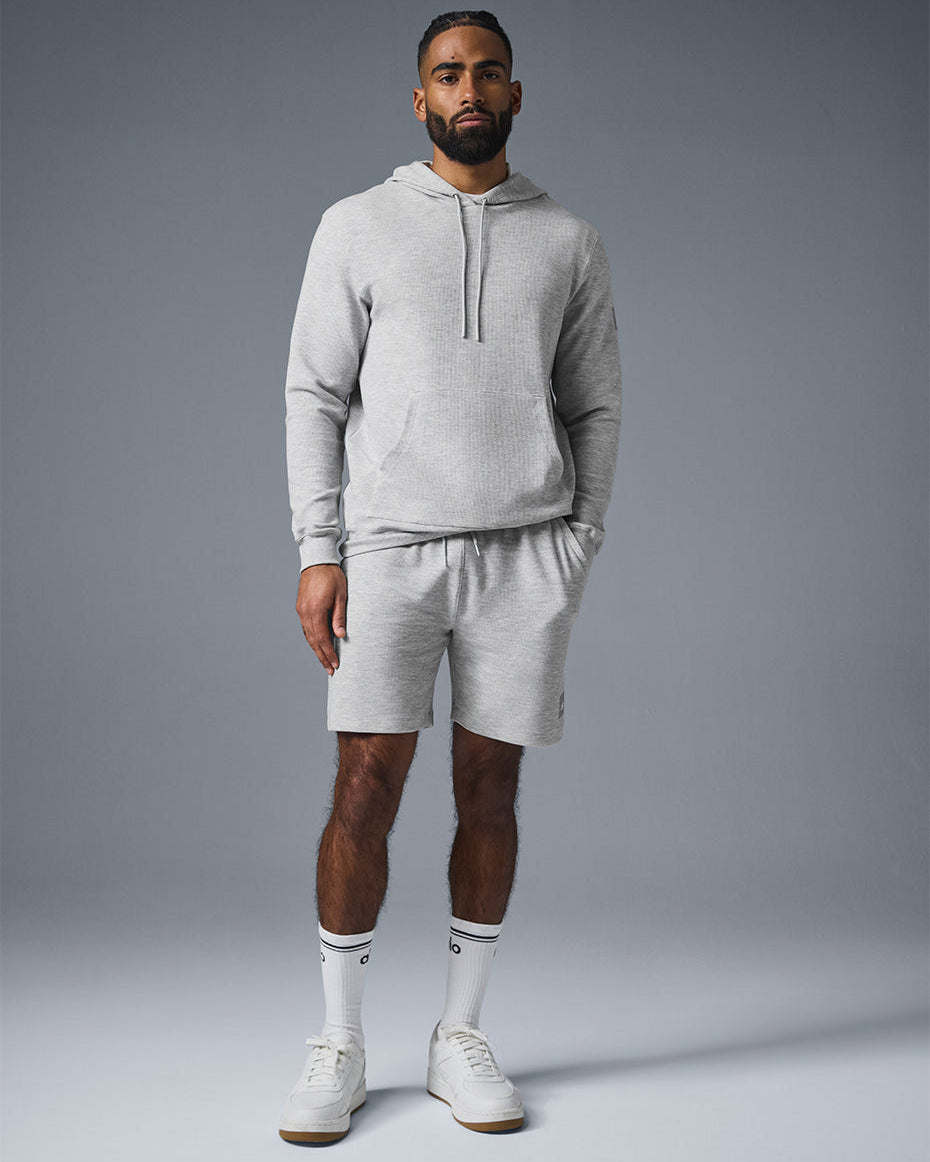Micro Waffle Fast Break Hoodie - Athletic Heather Grey