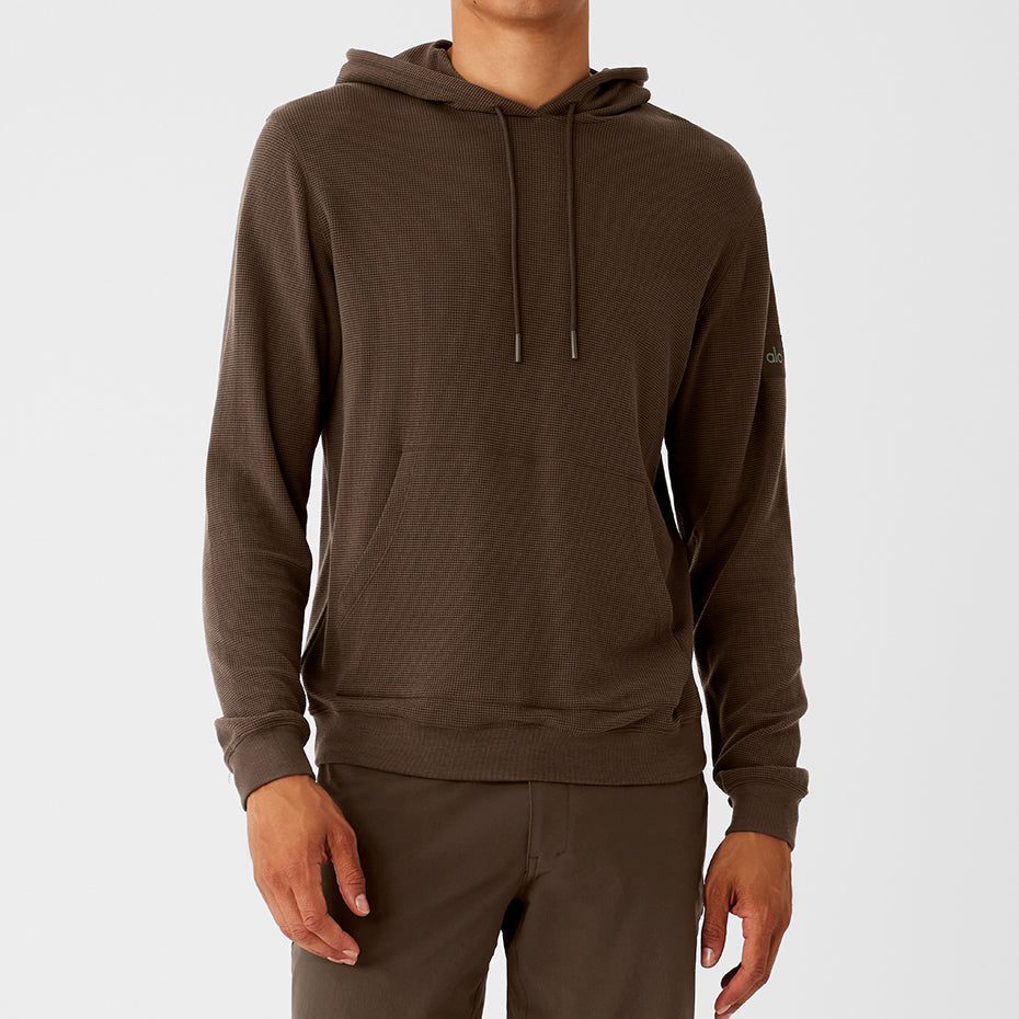 Micro Waffle Fast Break Hoodie - Espresso