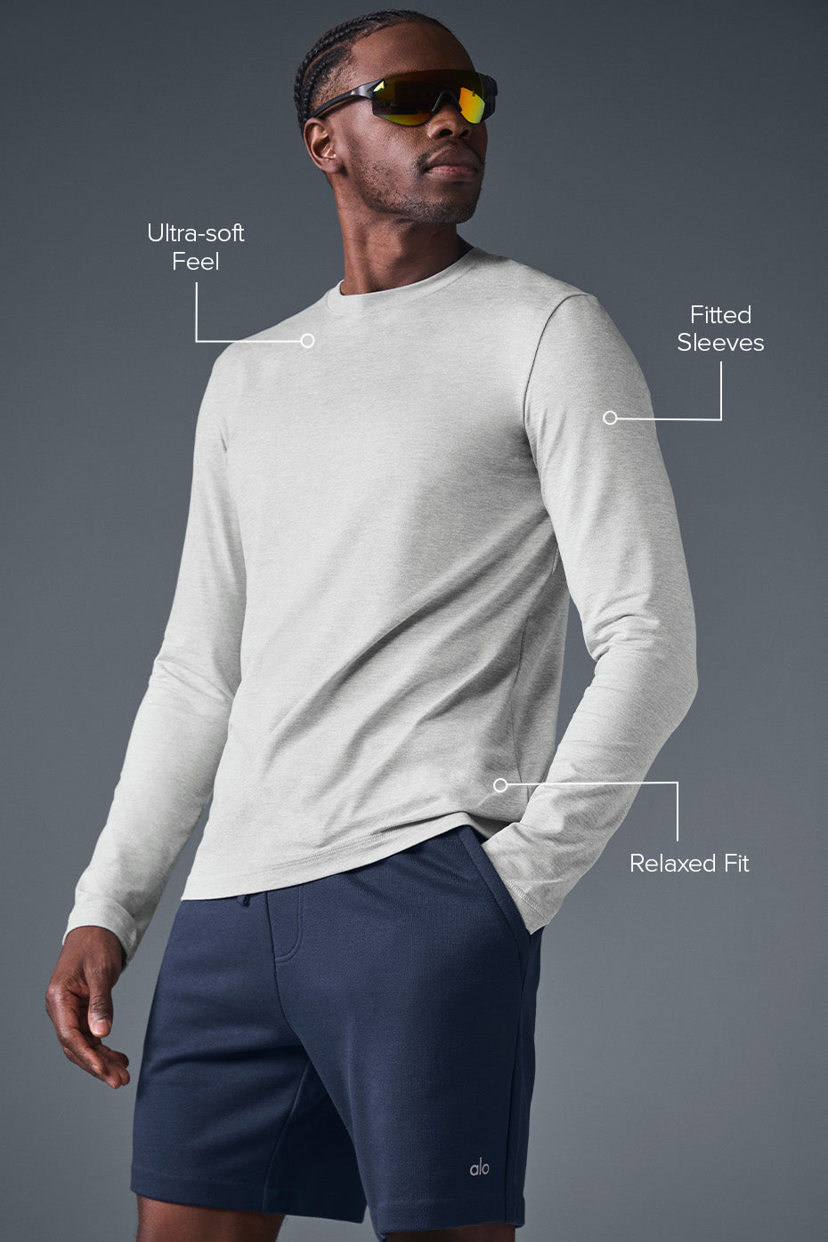 Conquer Reform Crewneck Long Sleeve - Athletic Heather Grey