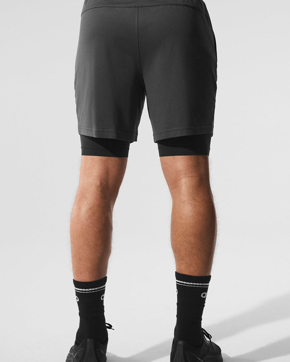 Conquer React 2-In-1 Performance Short - Anthracite/Black