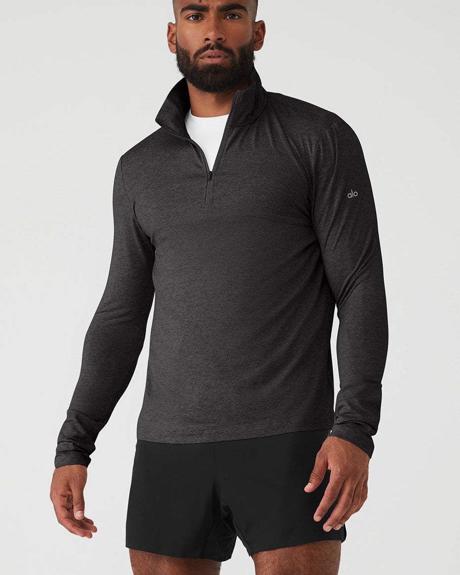 Conquer 1/4 Zip Reform Long Sleeve - Dark Heather Grey