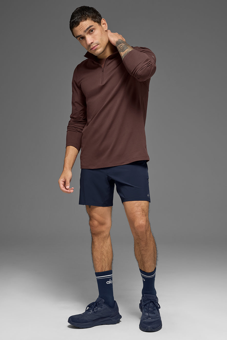 Conquer 1/4 Zip Reform Long Sleeve - Brownstone