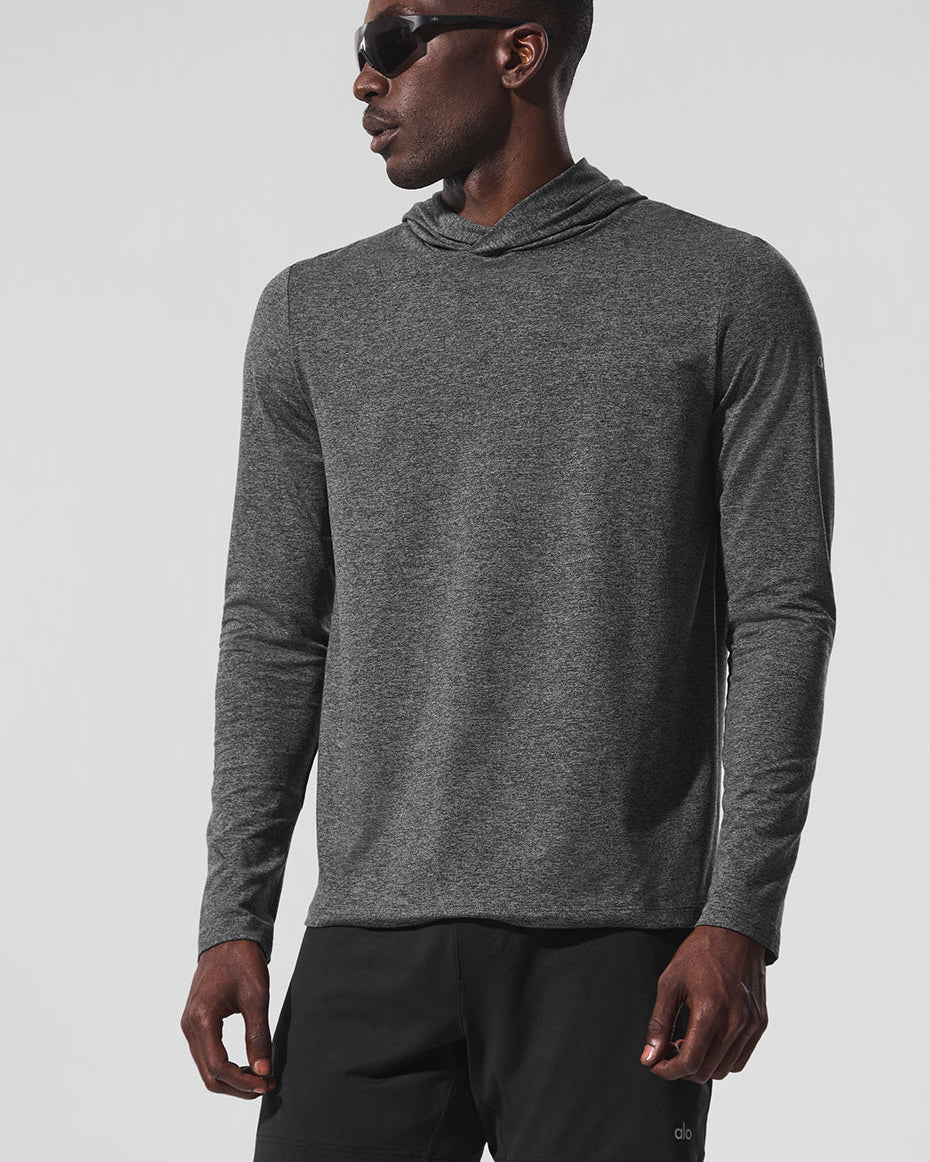 Conquer Reform Long Sleeve With Hood - Dark Heather Grey