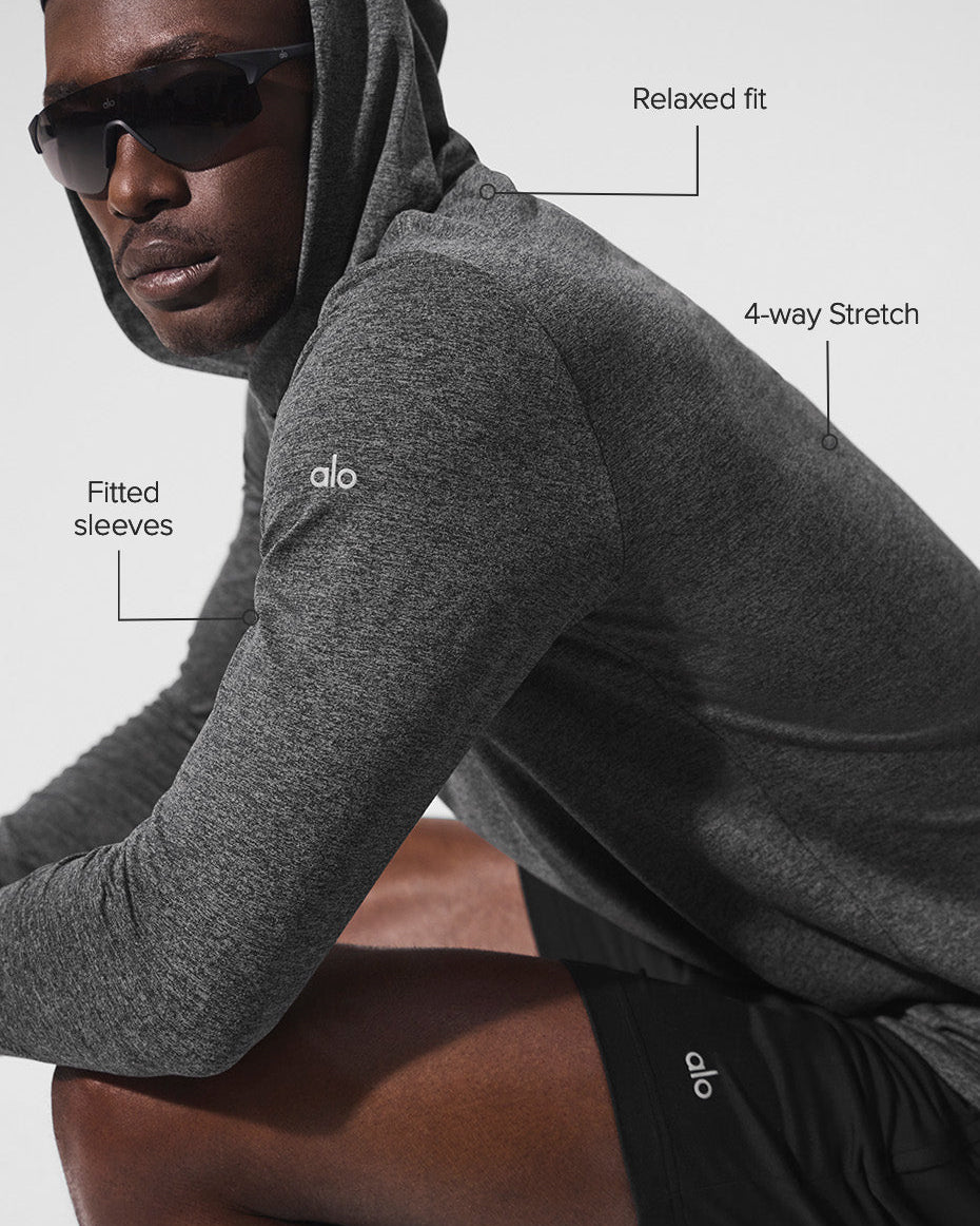 Conquer Reform Long Sleeve With Hood - Dark Heather Grey