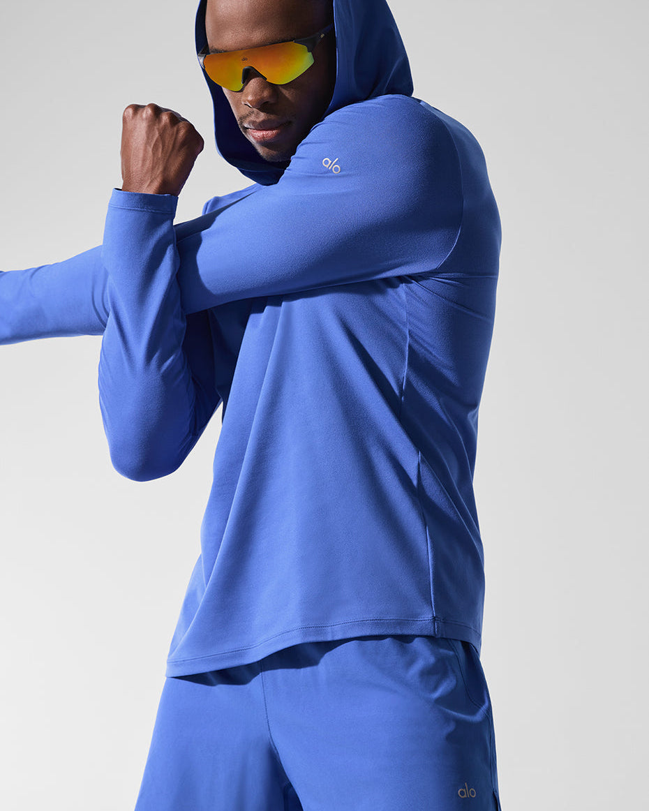 Conquer Reform Long Sleeve With Hood - Marathon Blue