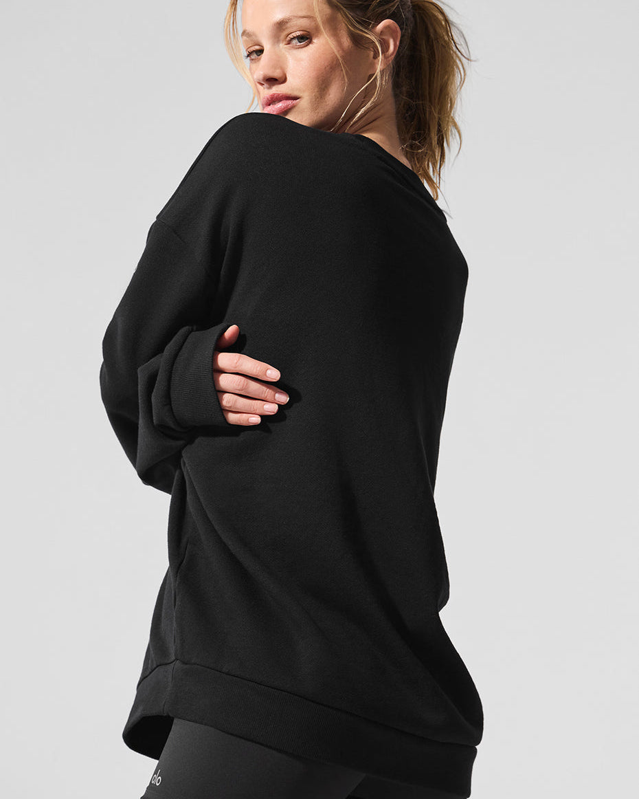 Chill Crew Neck Pullover - Black