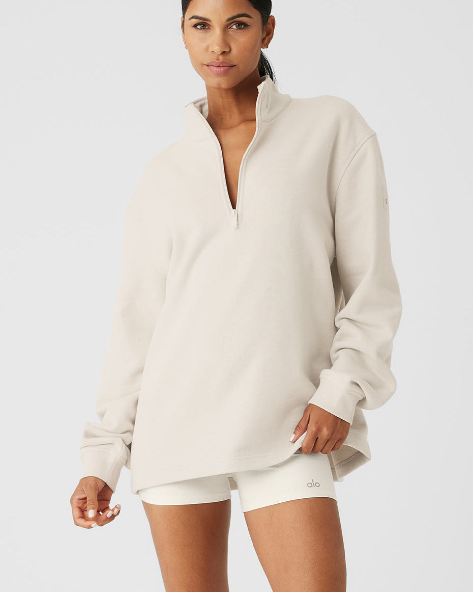 Renown Heavy Weight 1/4 Zip - Bone