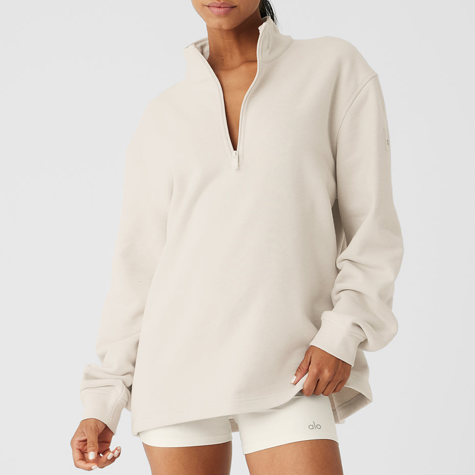 Renown Heavy Weight 1/4 Zip - Bone