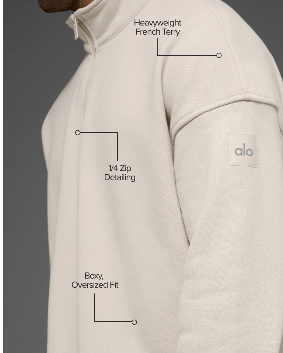 Renown Heavy Weight 1/4 Zip - Bone