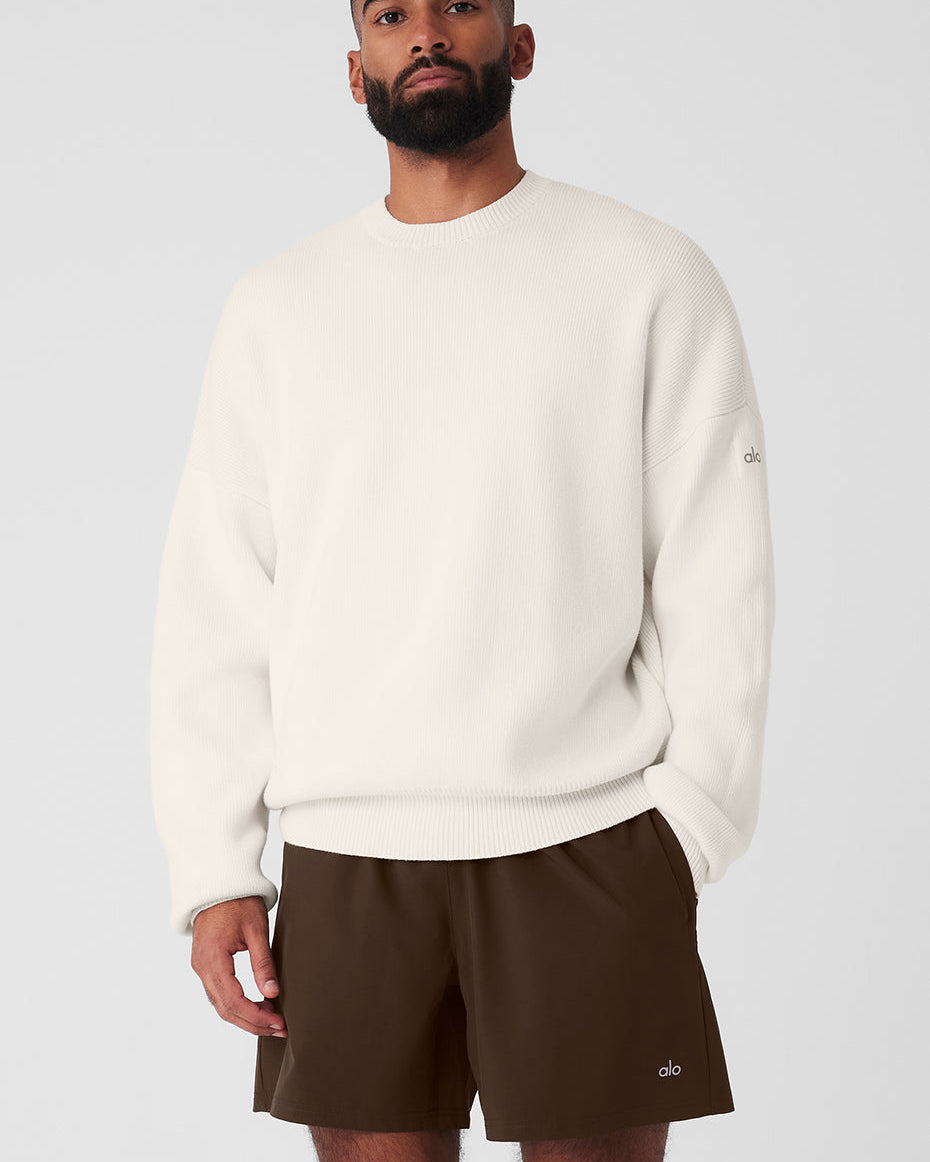 Scholar Crew Neck Sweater - Ivory
