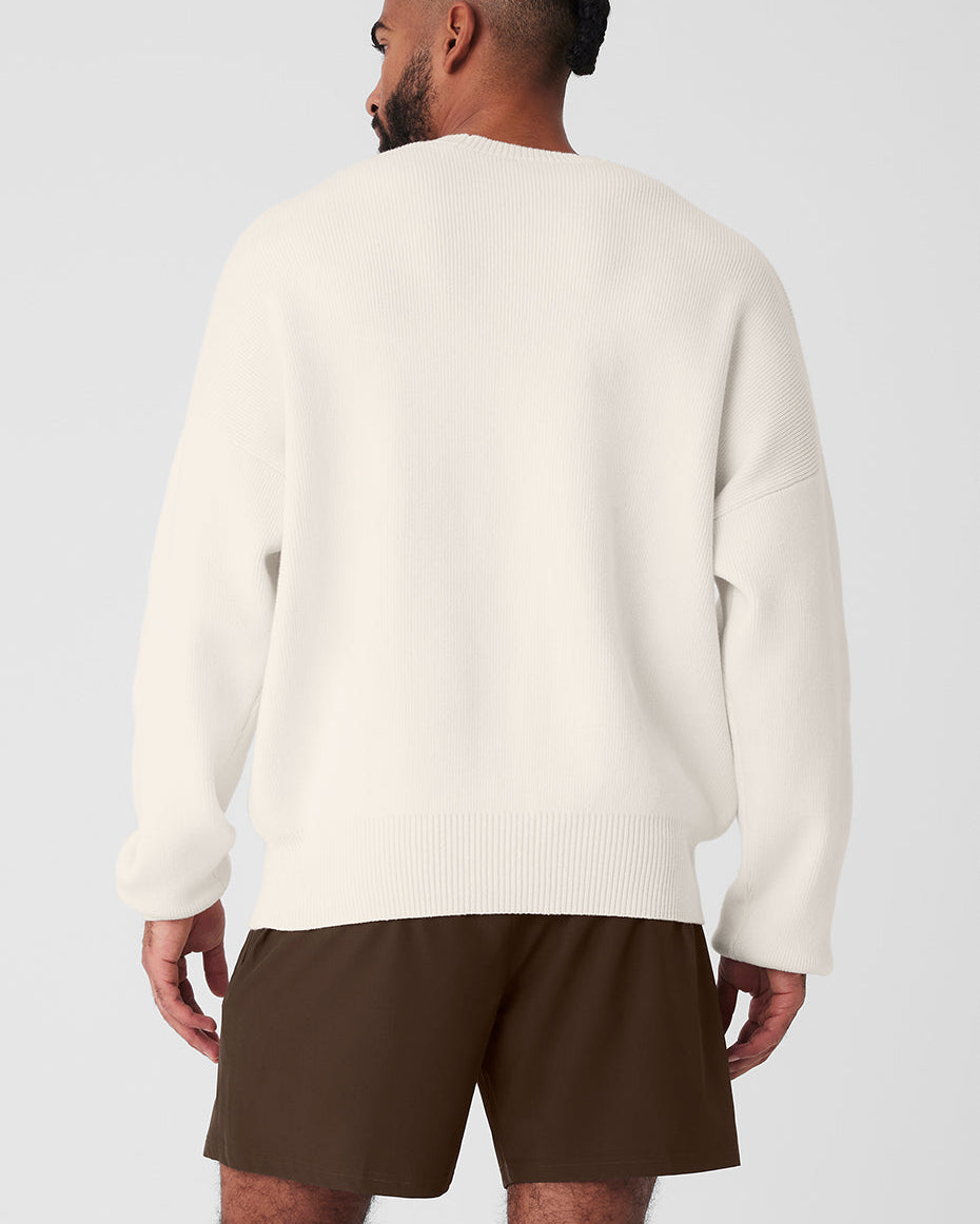 Scholar Crew Neck Sweater - Ivory