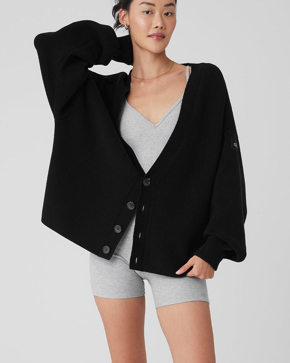 Scholar Cardigan Sweater - Black