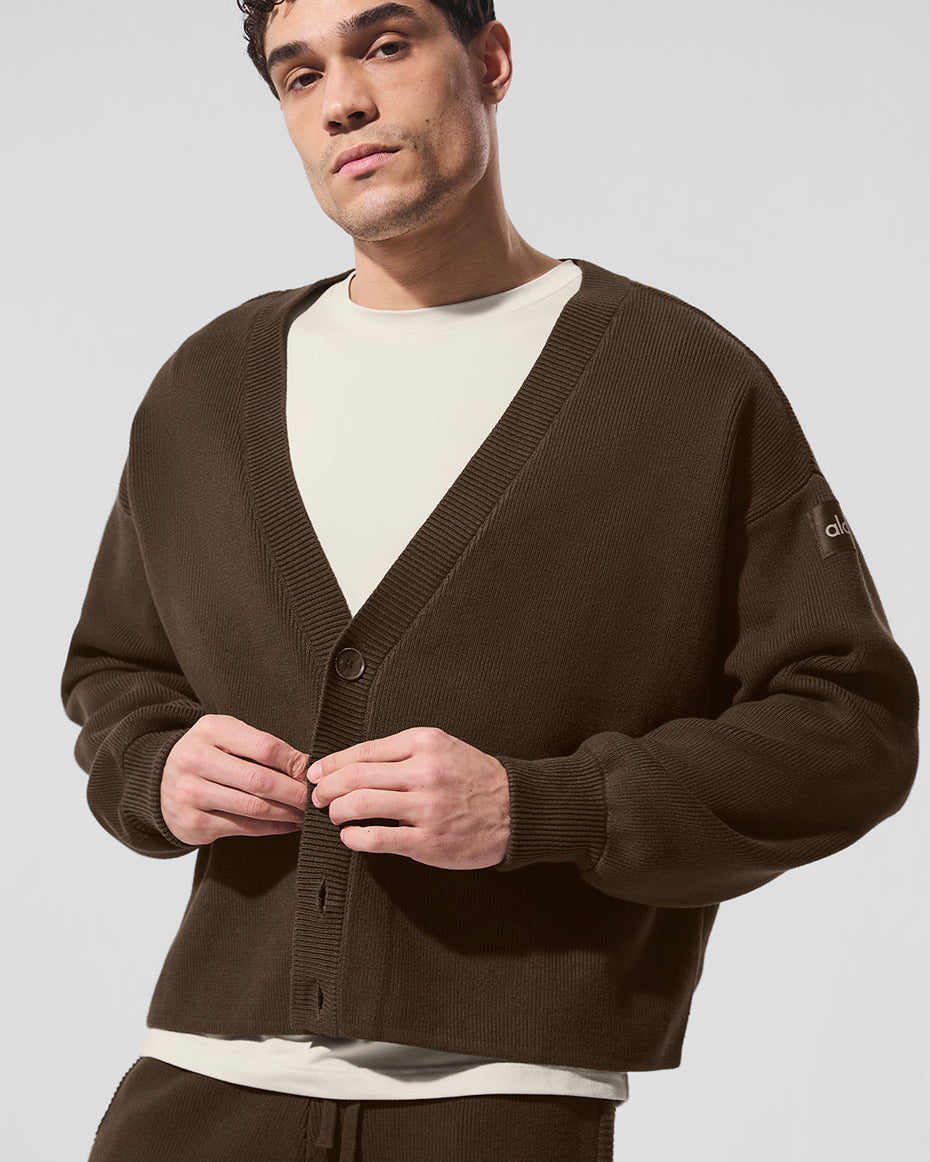Scholar Cardigan Sweater - Espresso