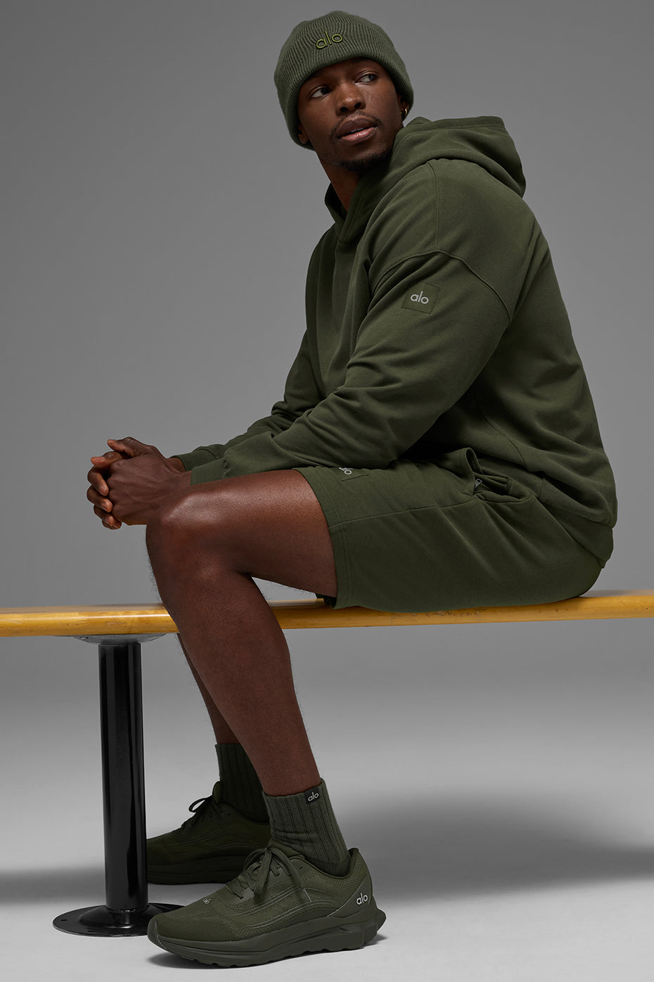 Double Take Hoodie - Green Olive