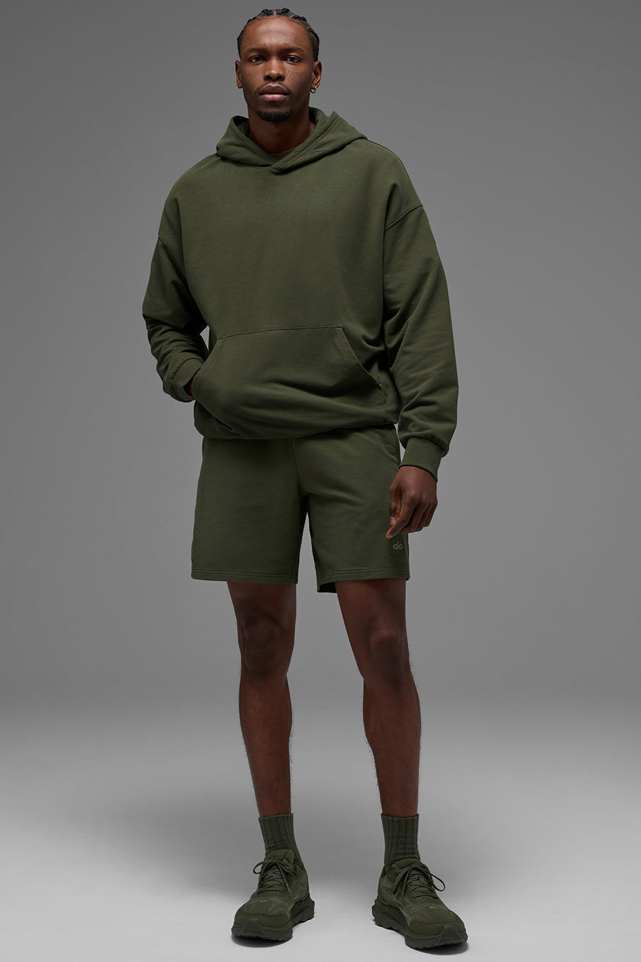 Double Take Hoodie - Green Olive