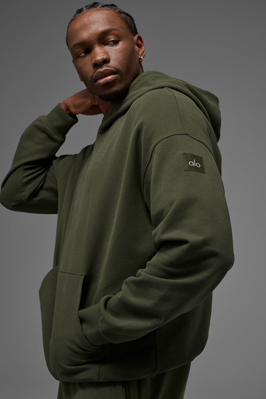 Double Take Hoodie - Green Olive