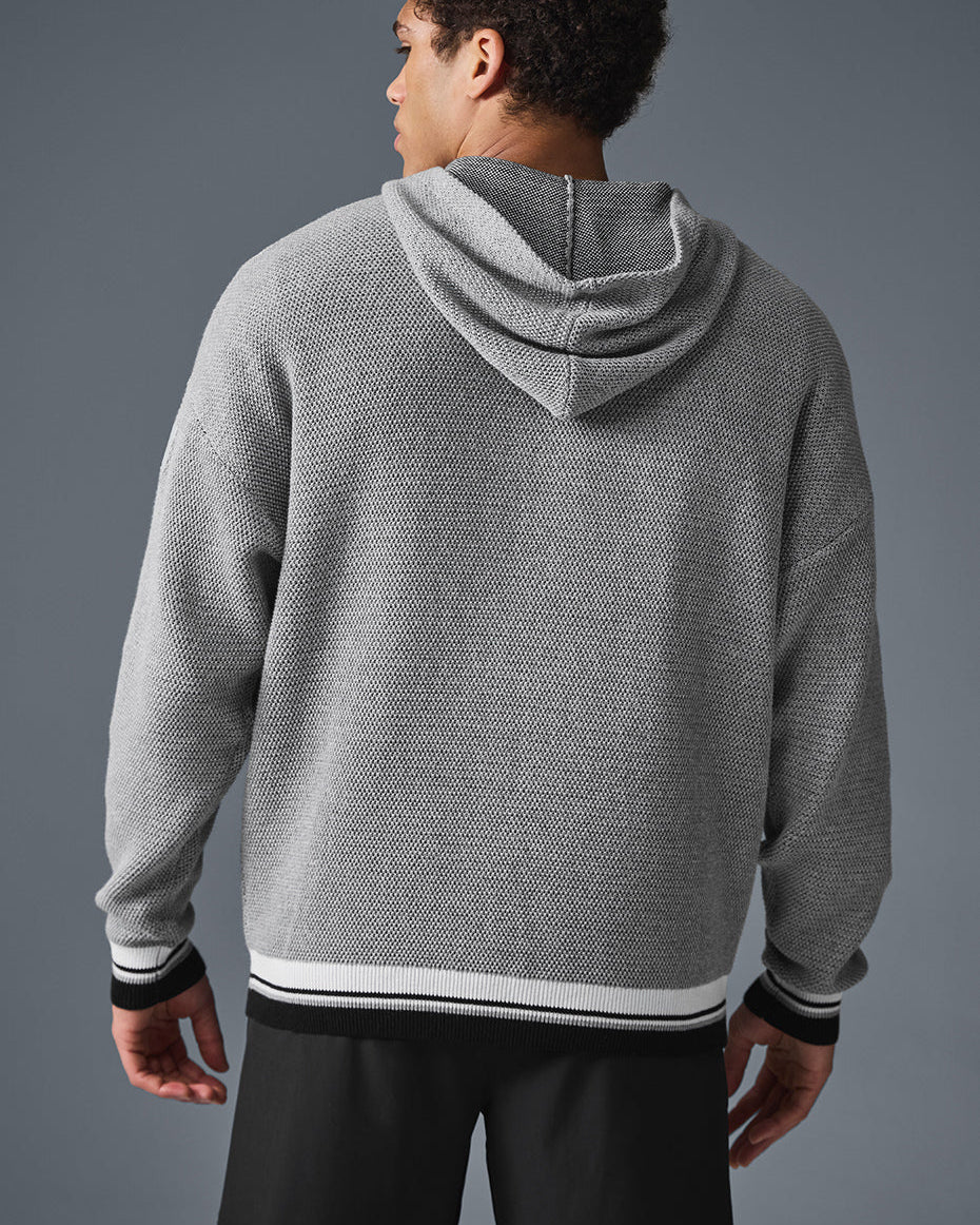 Sports Club Sweater Knit Hoodie - Athletic Heather Grey