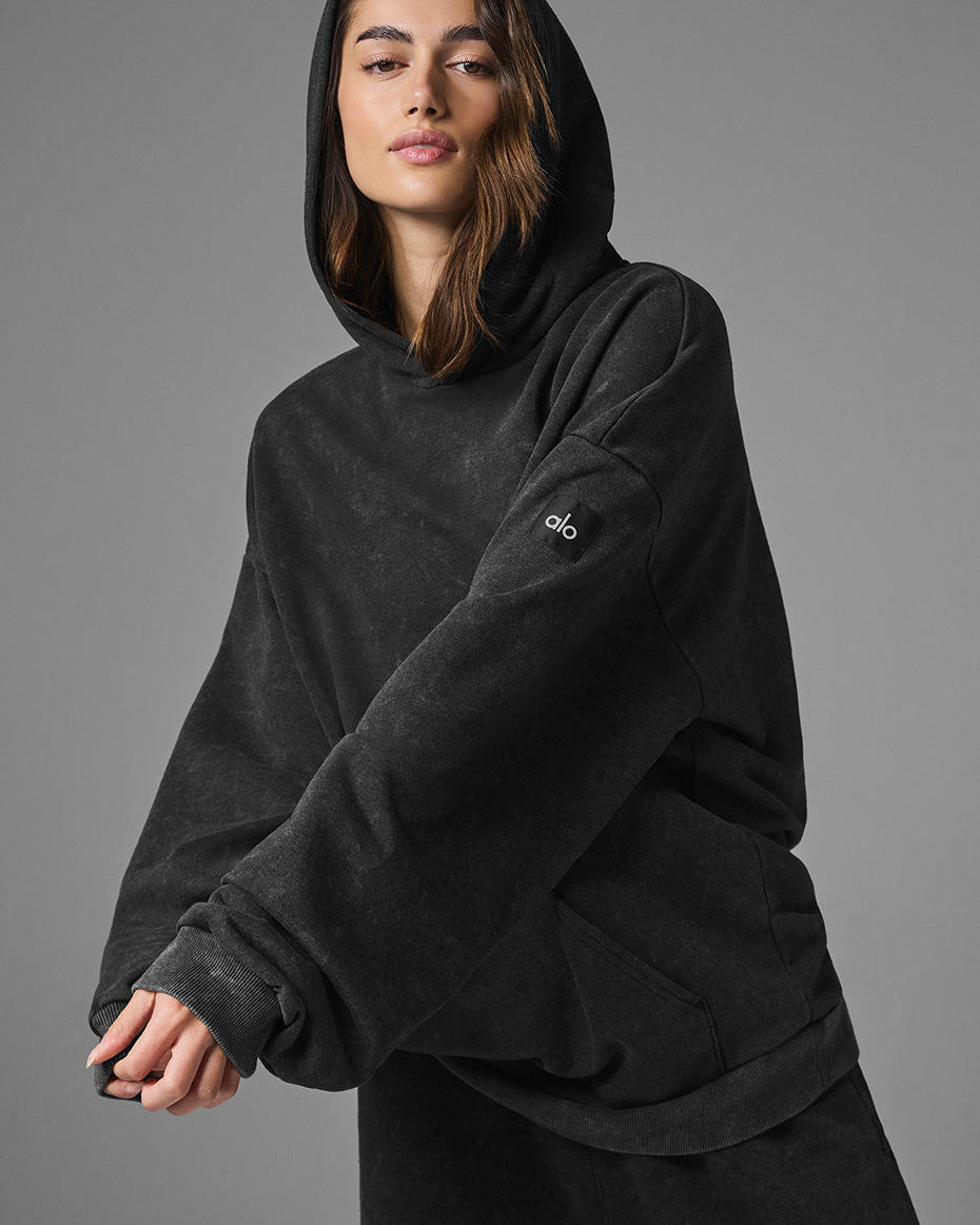 Chill Vintage Wash Hoodie - Black Wash