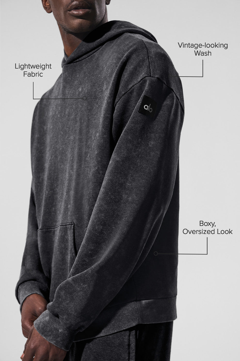 Chill Vintage Wash Hoodie - Black Wash