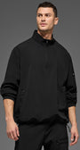 Light Weight Takeaway Track Pullover - Black