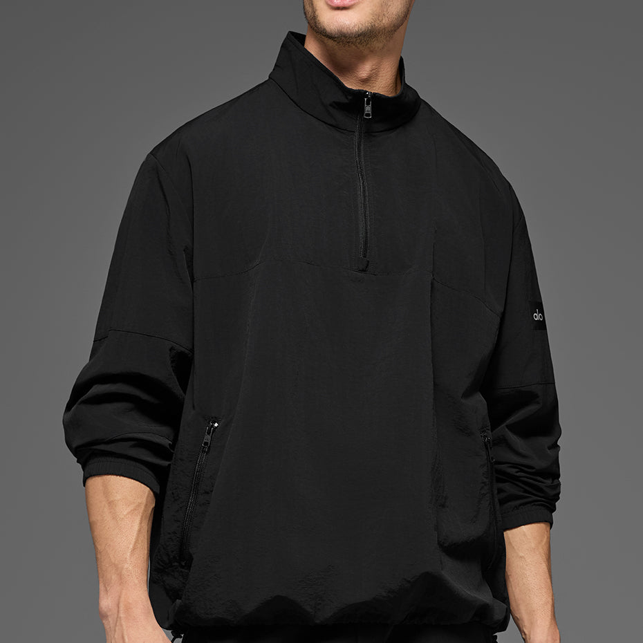 Light Weight Takeaway Track Pullover - Black