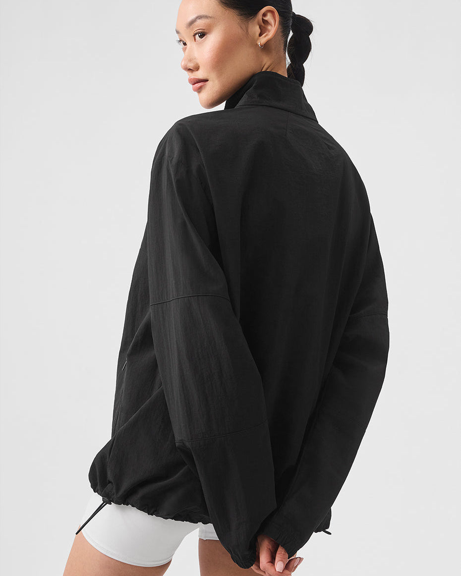 Light Weight Takeaway Track Pullover - Black