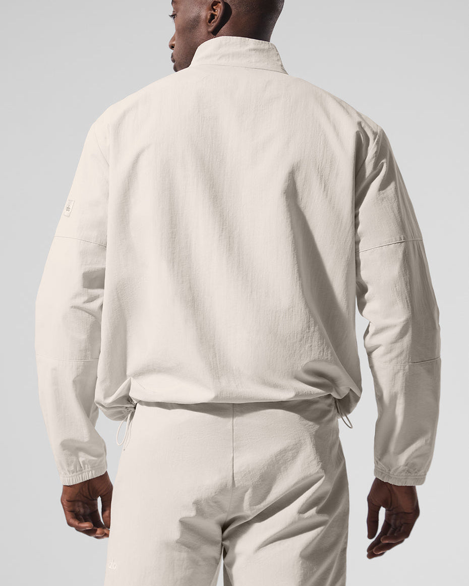 Light Weight Takeaway Track Pullover - Bone