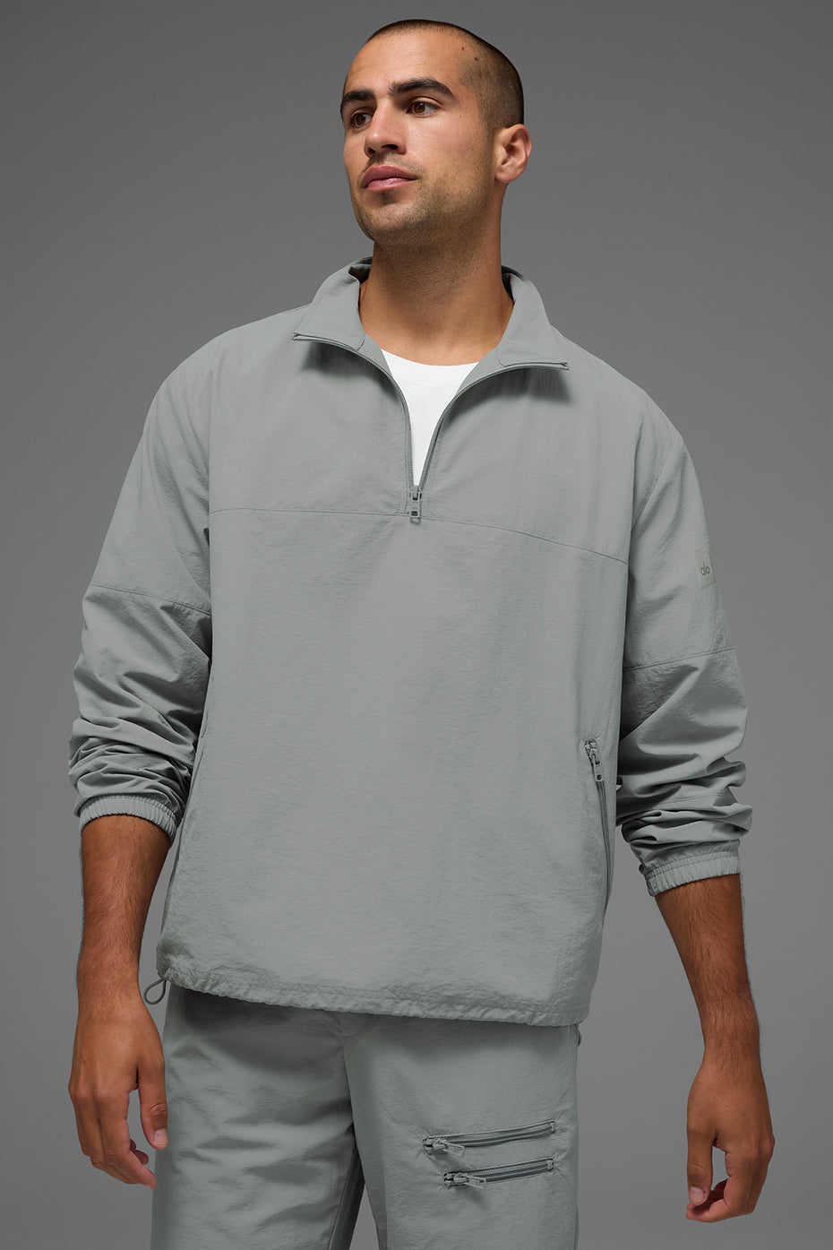 Light Weight Takeaway Track Pullover - Lunar Grey