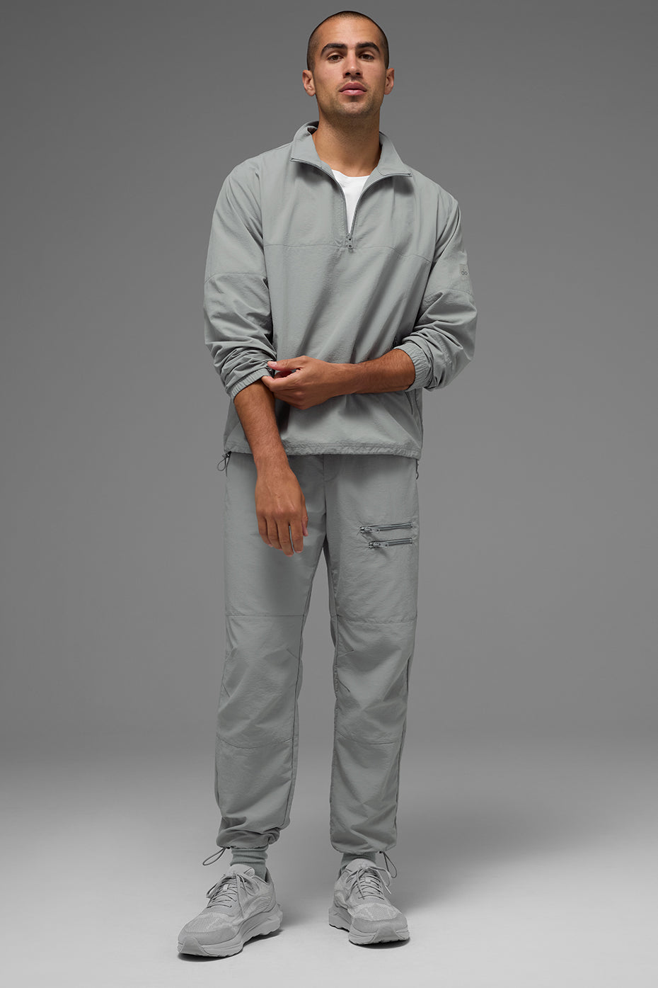 Light Weight Takeaway Track Pullover - Lunar Grey