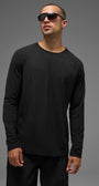 ALO Vapor Crewneck Long Sleeve - Black