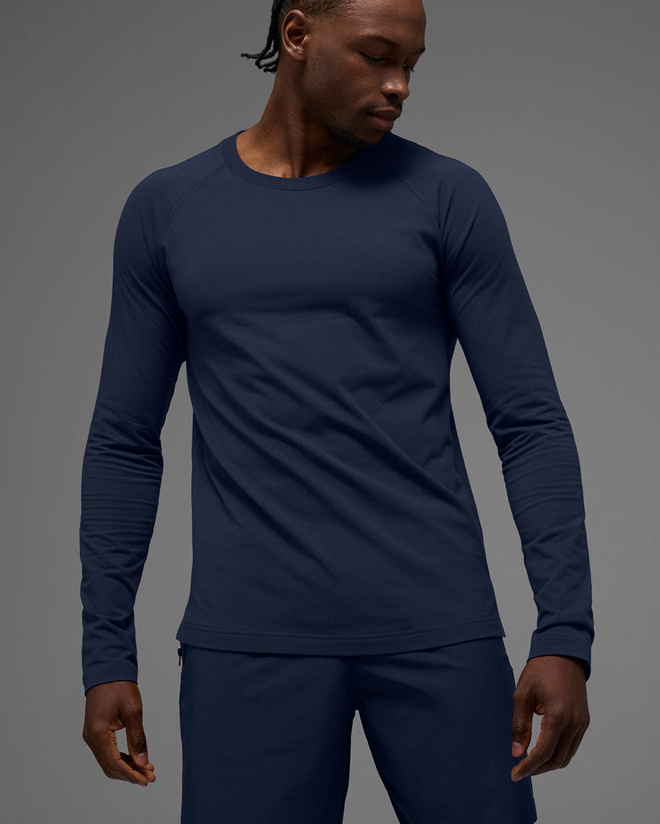 ALO Vapor Crewneck Long Sleeve - Navy