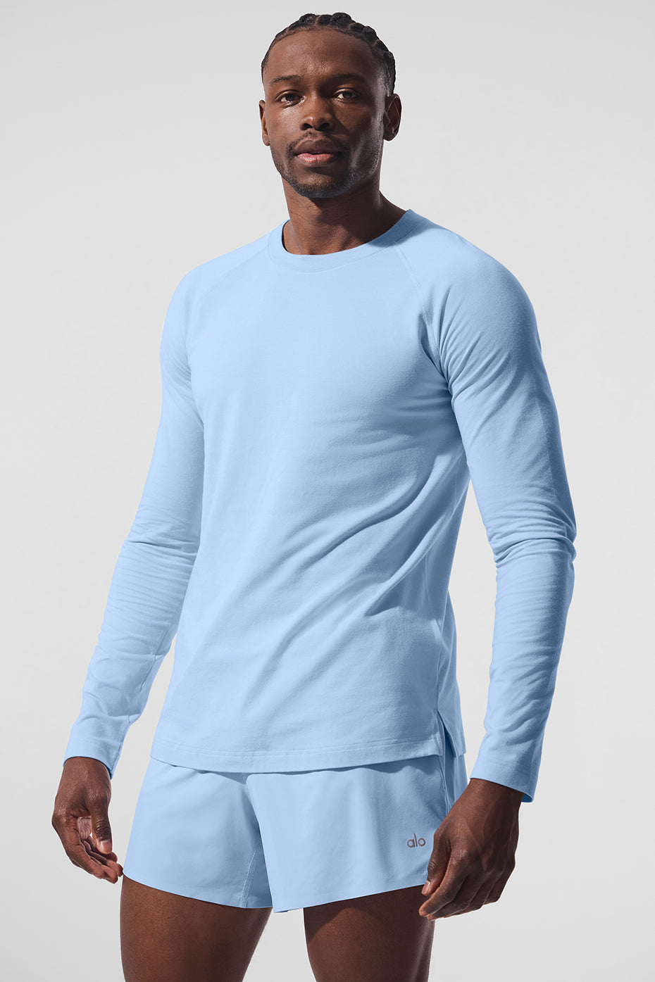 ALO Vapor Crewneck Long Sleeve - Seashell Blue