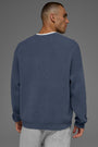 Domain Rib Knit Crew Sweater - Bluestone