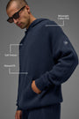Sports Club Sweater Knit Hoodie - Navy