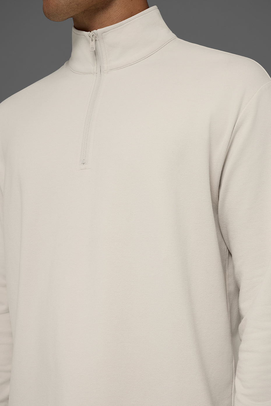 Double Take Long Sleeve 1/4 Zip - Bone