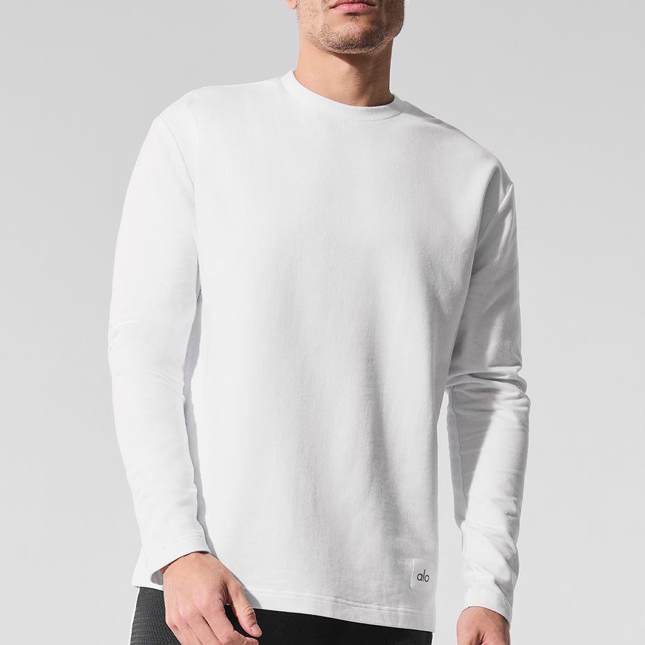 Double Take Long Sleeve Crew - White