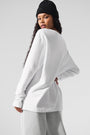 Double Take Long Sleeve Crew - White
