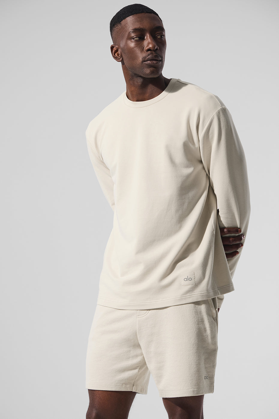 Double Take Long Sleeve Crew - Bone