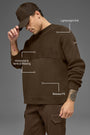 Domain Shift Rib Knit Sweater Crew - Espresso
