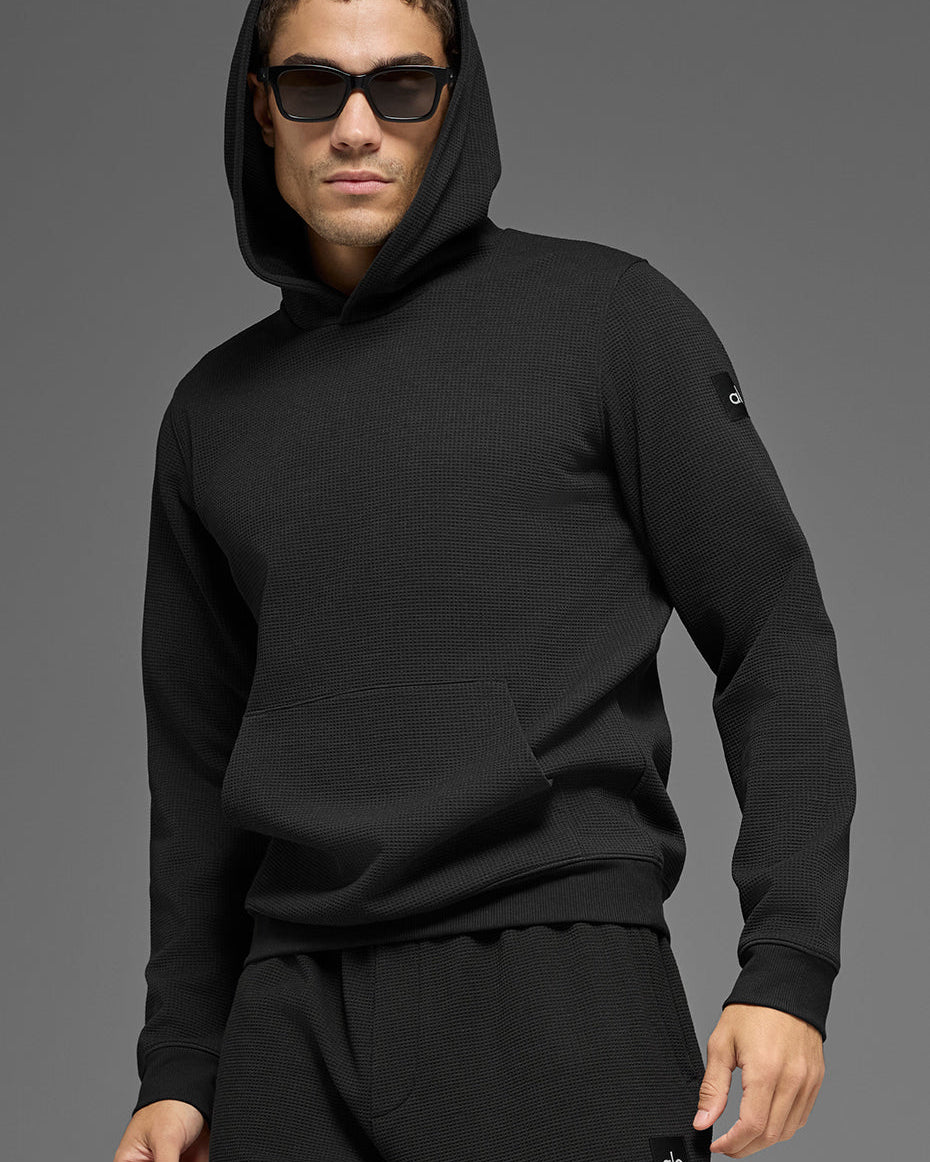 Waffle Lounge Hoodie - Black