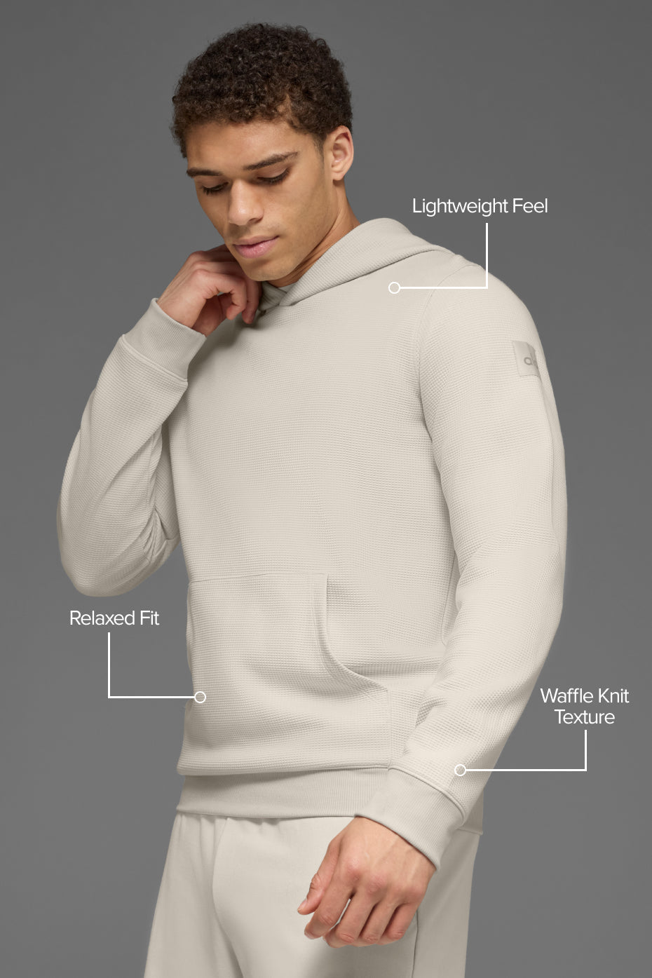 Waffle Lounge Hoodie - Bone